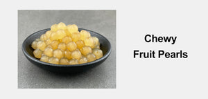 bright yellow chewy yuzu pearls